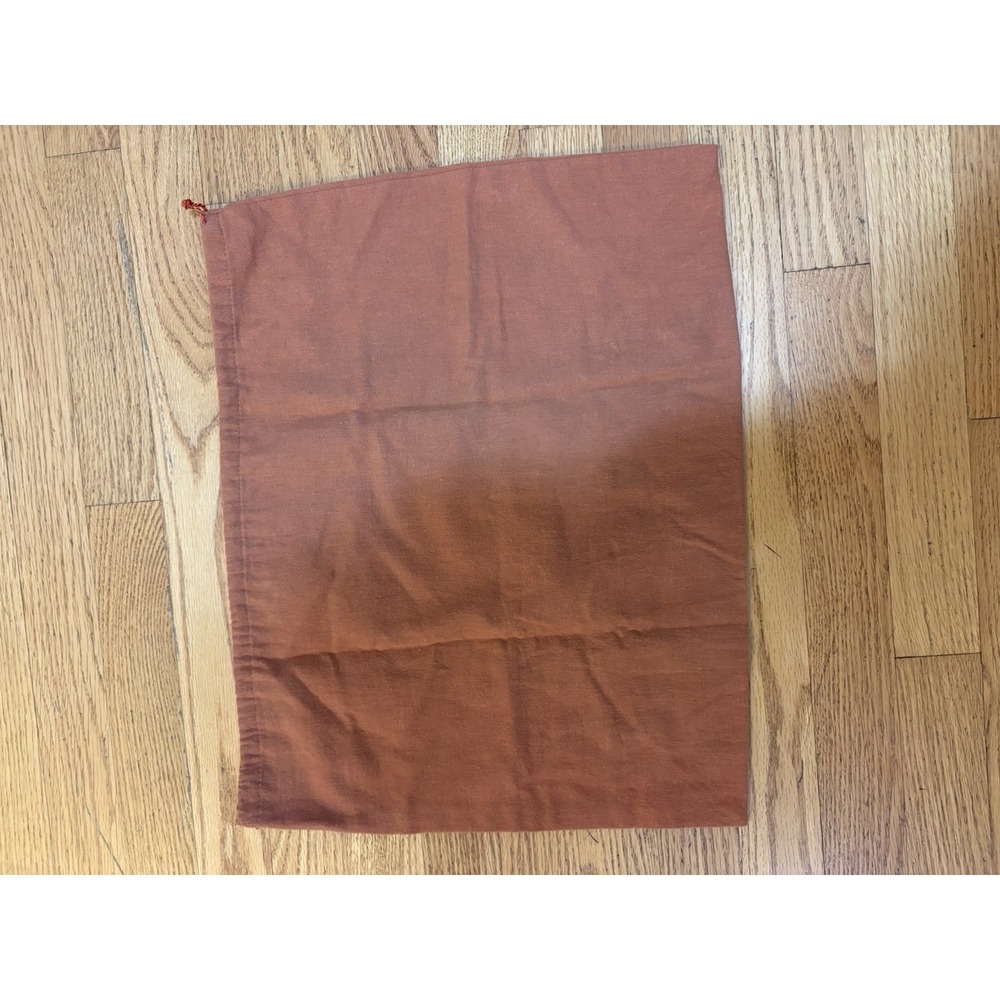 Loewe Rustic Orange Brown Dust Bag With Drawstring Purse Shoes 18.75 X 14.5 - Picture 4 of 4